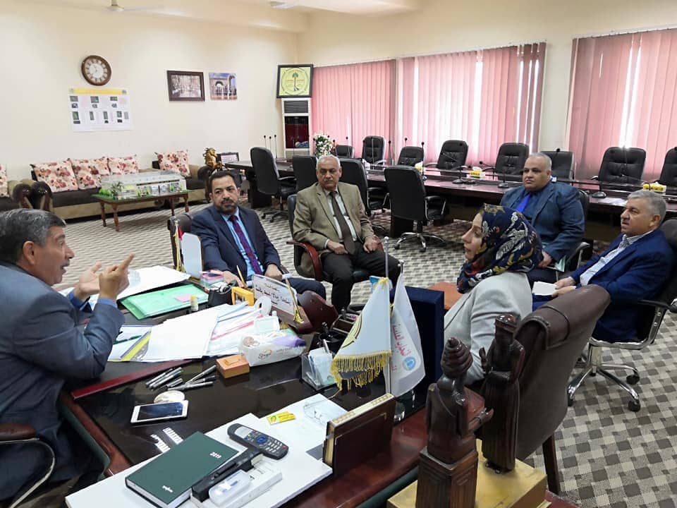 كلية الزراعة بجامعة القادسية تشارك في الاجتماع الخاص بقسم مكافحة التصحر بكلية علوم الهندسة الزراعية في جامعة بغداد