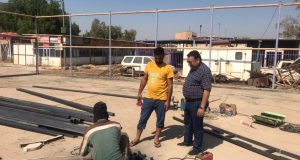 كلية علوم الحاسوب وتكنولوجيا المعلومات بجامعة القادسية تباشر بإنجاز مشروع تأهيل  الملعب الخماسي