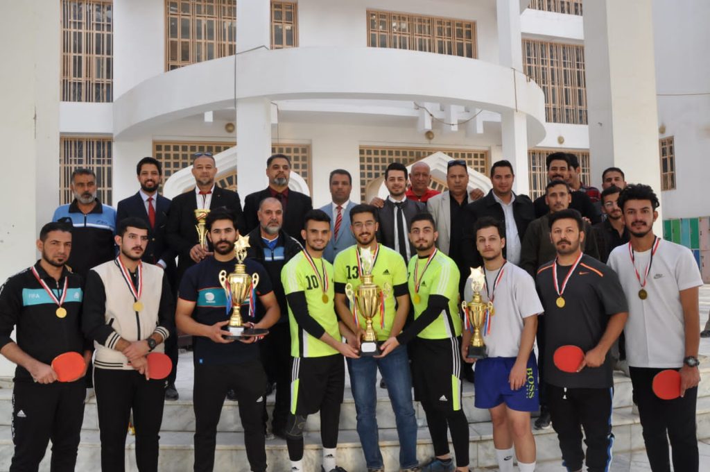كلية الآداب بجامعة القادسية تستضيف بطولة الجامعة لتنس الطاولة بمشاركة 15 كلية